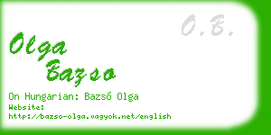 olga bazso business card